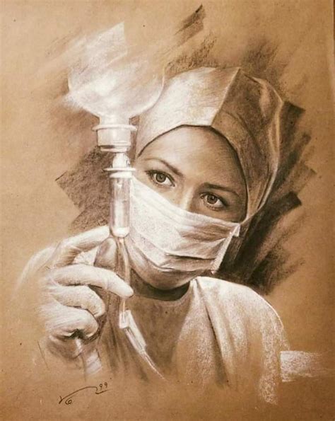 Pin By Berill A On Nurse In 2020 Charcoal Art Nurse Art Medical Art