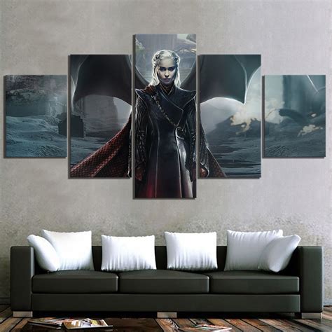 5 Panel Game Of Thrones Daenerys Targaryen Wall Art