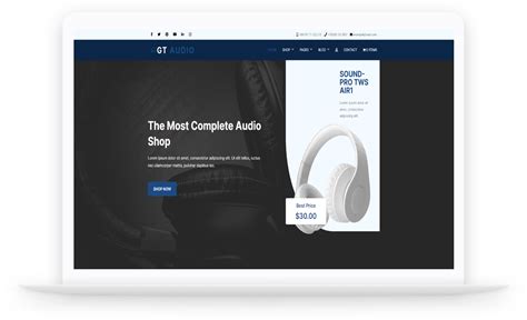 Free Audio Shop Joomla Template Gt Audio Ltheme