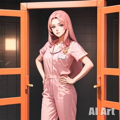 Pink Haired Girl In Pink Prison Jumpsuit By 9lodaslime On Deviantart