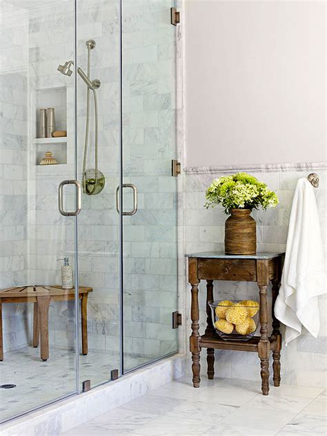 Consider adding a skylight, window or additional lighting fixtures to visually enlarge a small bathroom. Bathroom Shower Ideas
