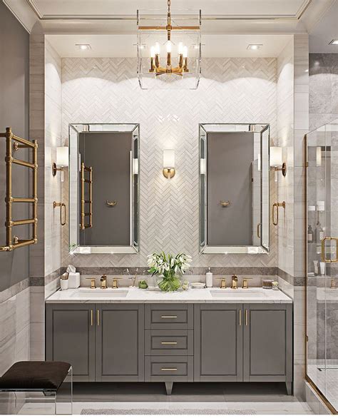 10 Grey And Gold Bathroom