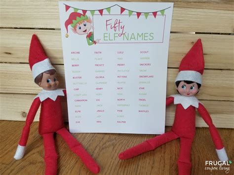 Fifty Cute Elf On The Shelf Names Printable Female And Male Elf Names List