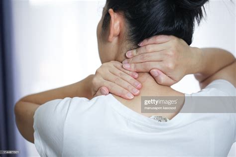 Women Neck Pain High Res Stock Photo Getty Images