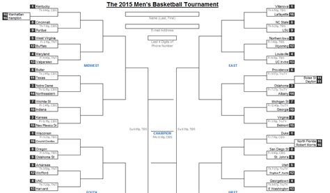 March Madness Bracket Template Template