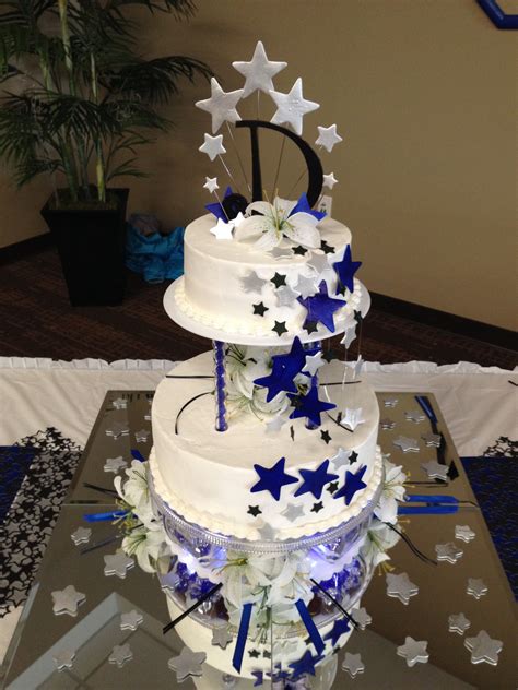 quinceanera blue star cakes