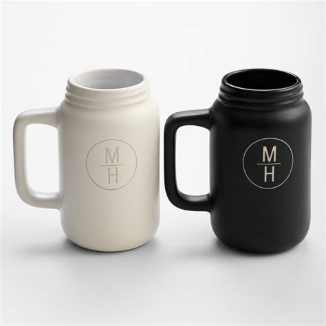 Ceramic Mason Jar Mugs