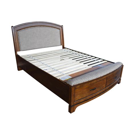 queen tufted wooden storage bed beds