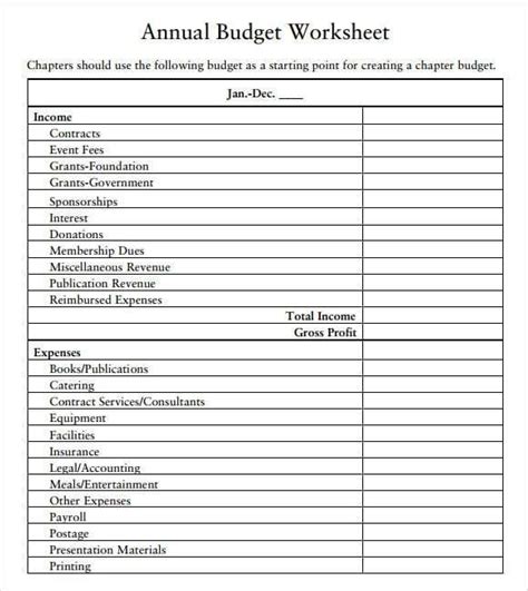 Yearly Budget Template 8 Budgeting Budget Template Templates