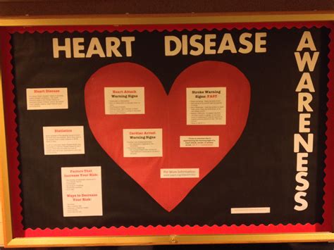 Heart Disease Awareness Month Educational Bulletin Board For February