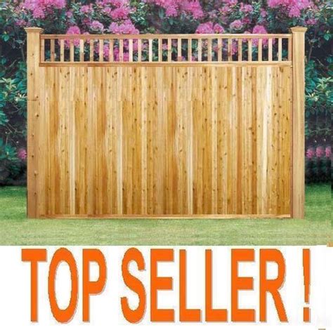 7ft X 8ft Wide Cedar Wood Fence Sections Picket Top Good Neighbor