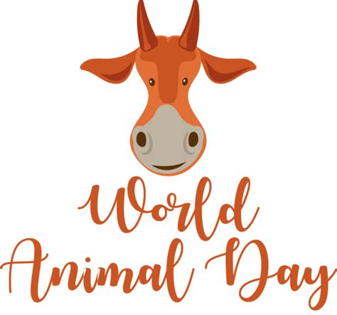 World Animal Day Giraffe Logo Cartoon For Animal Day For World Animal