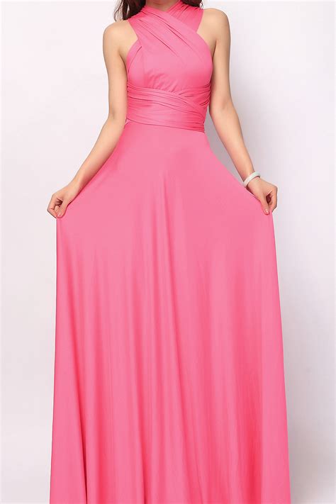 Hot Pink Maxi Convertible Dress Bridesmaid Dresses Lg 05
