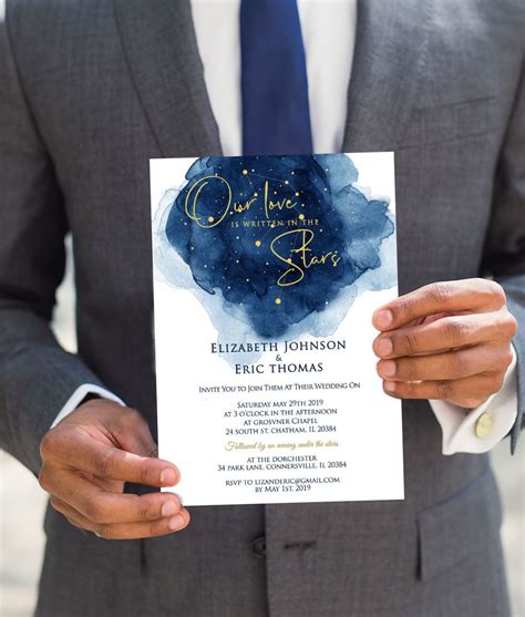 To make your search a tad easier, i have put together 20 invitation card designs that you can check out before heading to the printer. Starry Night Wedding Invitation Card | "Our Love Written ...
