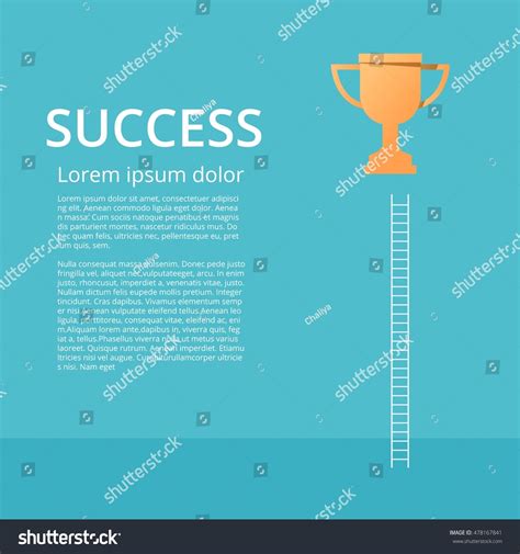 Stair Step Trophy Success Staircase Success Stock Vector Royalty Free