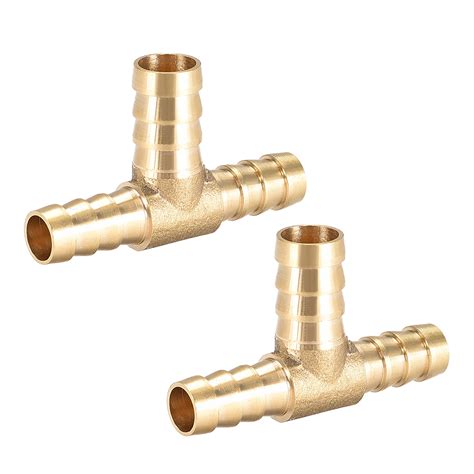 10mm X 12mm X 10mm Brass Hose Reducer Barb Fitting Tee T Shaped 3 Way