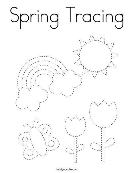 Spring Tracing Worksheets Preschool