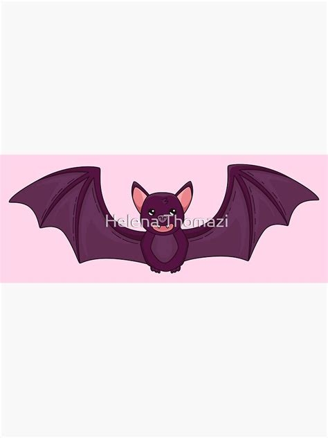 Little Cute Purple Bat Poster By Mariathomazi Redbubble