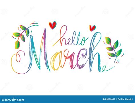 Hello March Stock Illustrations 2181 Hello March Stock Illustrations