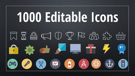 1000 Editable Icons For Powerpoint Presentation Process Shop