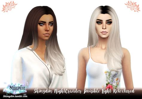 Shimydim Nightcrawler`s Invisible Light Hair Retextured Sims 4 Hairs