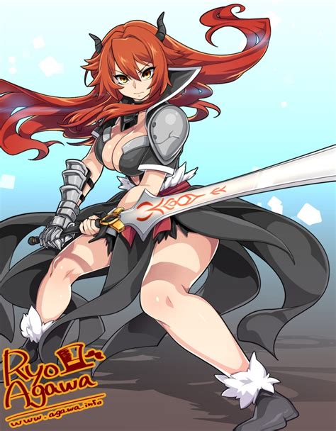 Agawa Ryou Airomed Original Highres 1girl Ankle Boots Armor