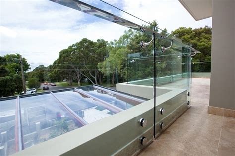 Frameless Glass Railing Standoffs Side Mounted Indoor Outdoor Rust