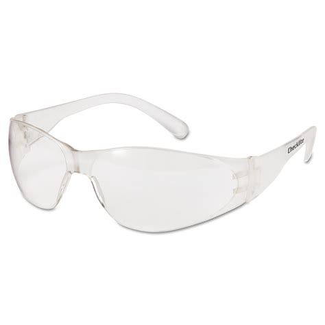 mcr safety checklite safety glasses clear frame clear lens