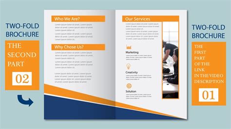 Two Fold Business Brochure Design In Illustrator Second Episode Youtube
