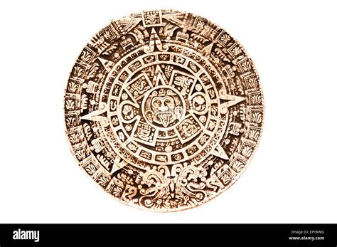 Replica Of The Aztec Calendar Engraved In Stone Stock Photo Alamy