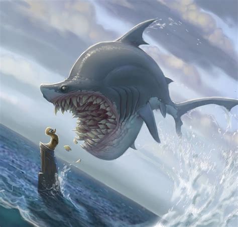 Shark Art Photoshop Painting Fantasy Illustration