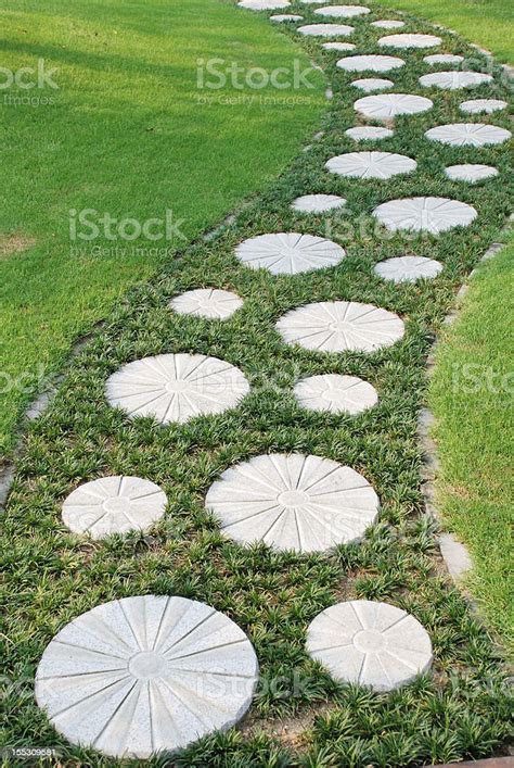 The Curving Stepping Stone Path Stock Photo Download Image Now