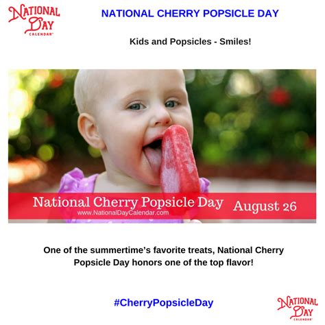 Let You Inner Kid Out Today And Smile Big Of Cherry Popsicle Day