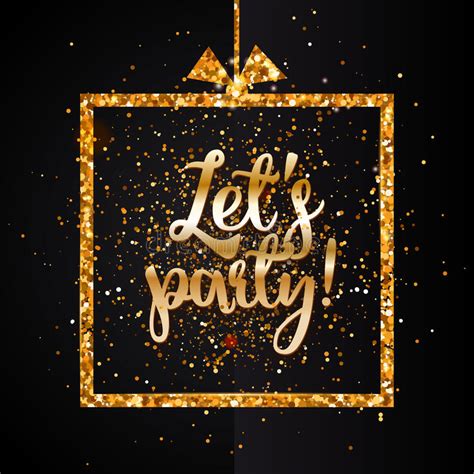 Lets Party Banner Stock Vector Illustration Of Positive 86742601