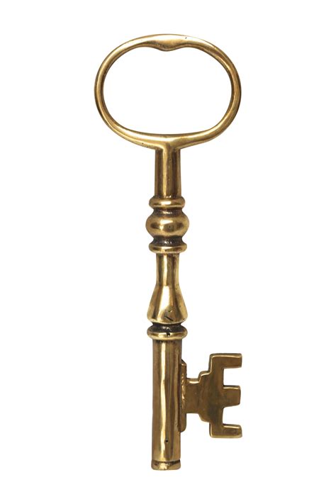 Oversized Brass Skeleton Key | Chairish png image