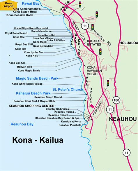 Map Of Hawai The Big Island Kailua Kona Hawaii Vacation And Hawaii