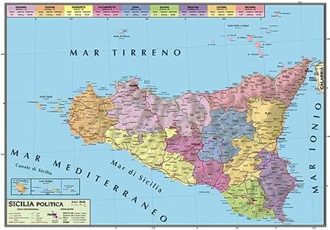 Mappa Della Sicilia Dettagliata Cartina Italia