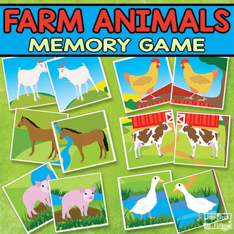 Learning And School Toys Toys And Games Farm Animals Color Memory Game 24