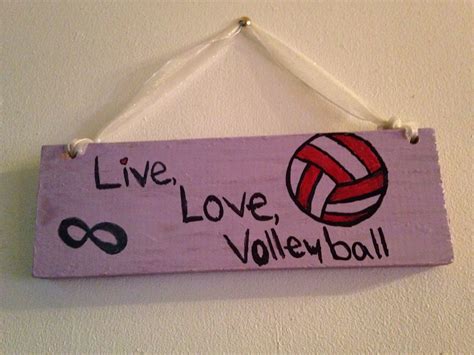 I Made This Volleyball Sign For My Bedroom Door Volleyball Signs