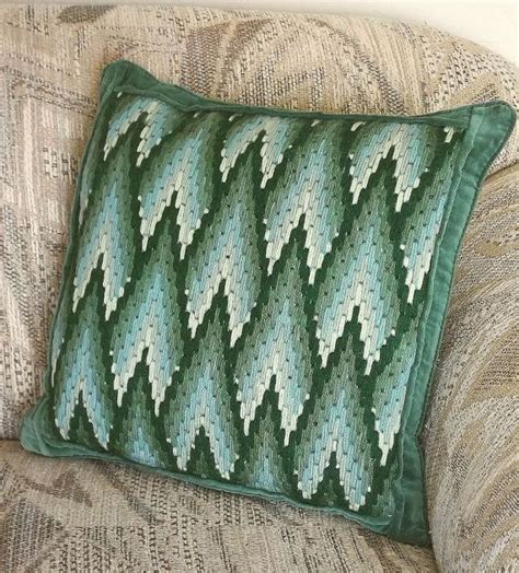 My first attempt was on the. Evergreen Forest Bargello Pillow Cover | Etsy | Bargello ...