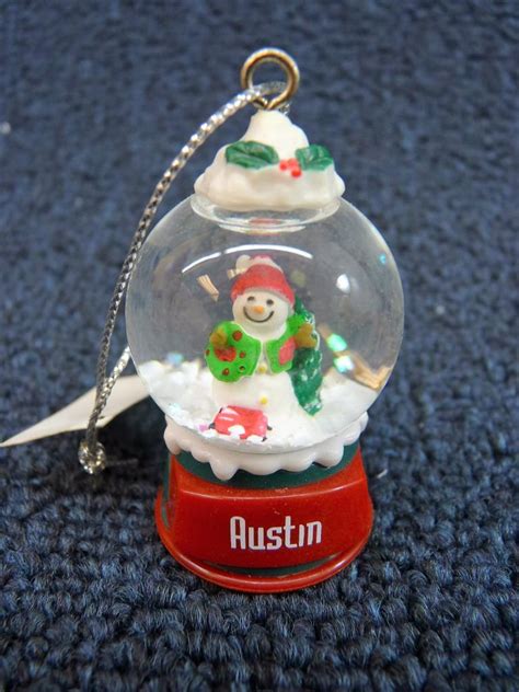 Cute Ganz Personalized Name Snowman Snow Globe Ornament A Thru C Ebay