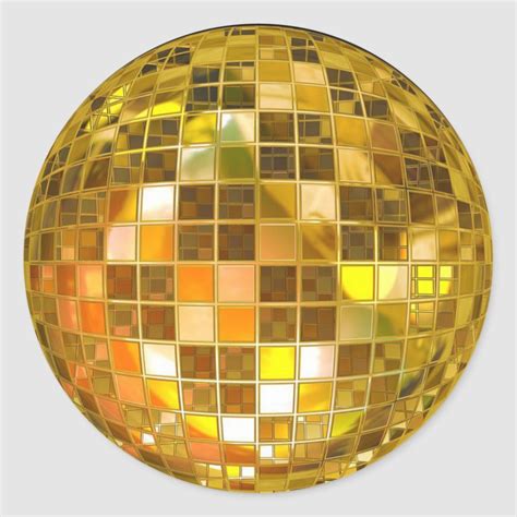 Disco Ball 70s Themed Birthday Party Stickers Disco Ball