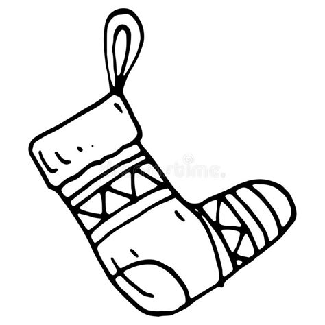 Christmas Sock Doodle Stock Vector Illustration Of T 232203092