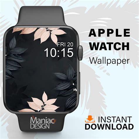 Apple Watch Wallpaper Dark Floral Wallpaper Apple Watch Face Black