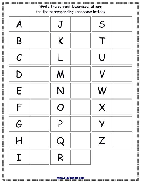 4 Capital And Small Alphabets Worksheets Free Printable Alphabet