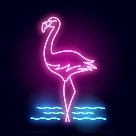 Neon Flamingo Stock Vectors Istock