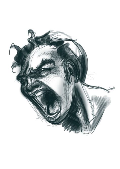 Screaming Face Drawing At Explore Collection Of
