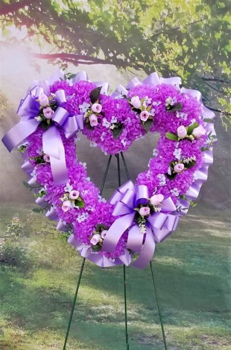 Open Heart Cemetery Wreath Lavender And Pink Wreath Sympathy Wreath