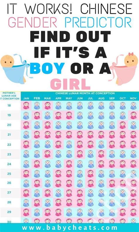 Chinese Gender Predictor Find Out If Its A Boy Or A Girl Gender
