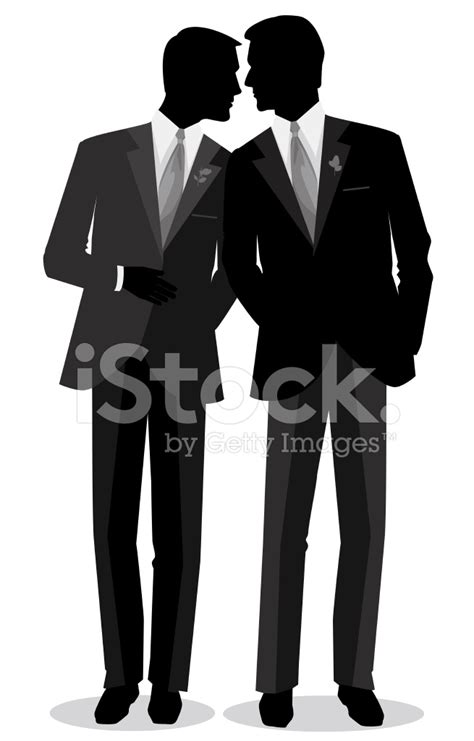 Silhouette Men Gay Marry Stock Photo Royalty Free Freeimages